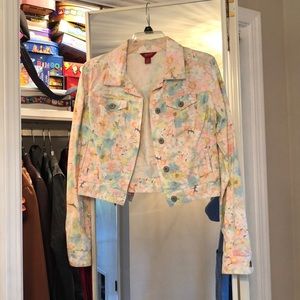 Floral Printed Jean Jacket